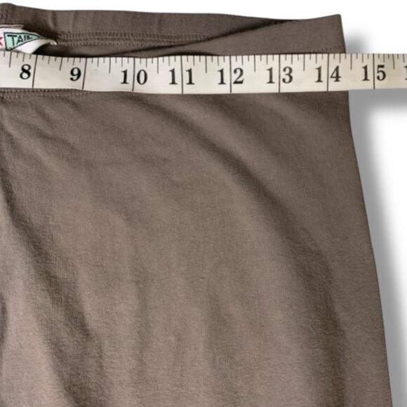 Hard Tail Forever Legging Women's Size Medium Rocker Punk Beige Zip Back - Picture 6 of 8